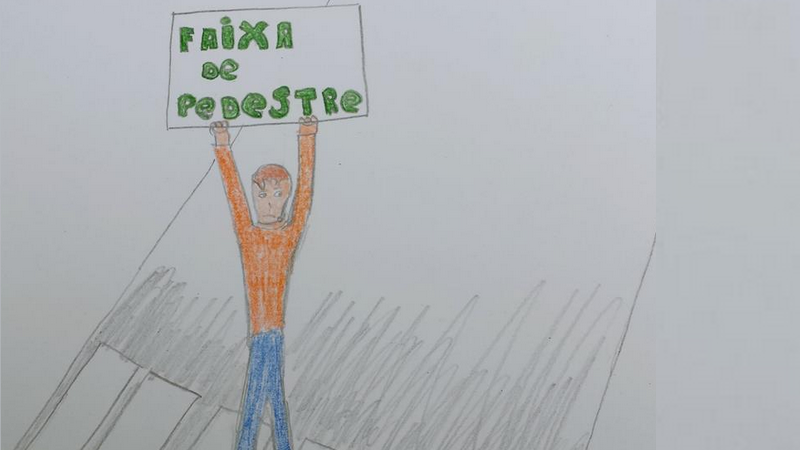 Queremos uma faixa de pedestres na frente da Escola Santi! Queremos uma faixa de pedestres na frente da Escola Santi!