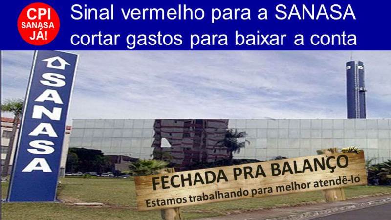 CPI SANASA JÁ! Cortar gastos para baixar conta de água CPI SANASA JÁ! Cortar gastos para baixar conta de água
